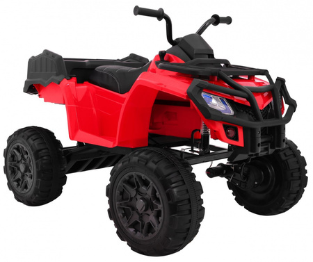 Quad XL ATV na akumulator dla dzieci Czerwony + Napęd 4x4 + Bagażnik + Wolny Start + EVA + Audio LED