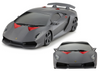 Auto Sportowe RC 1:18 Zdalnie Sterowane Lamborghini Sesto Elemento Szare