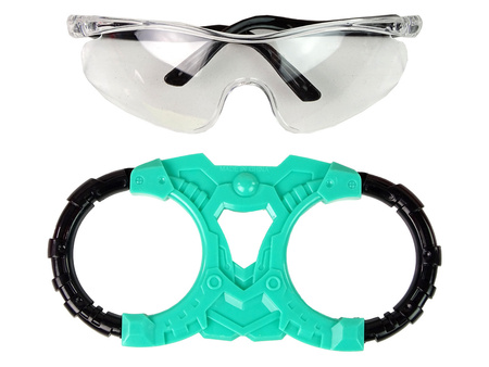 Zabawki Kosmiczne Miecz Świetlny Turkusowy Okulary Ochronne Dźwięk