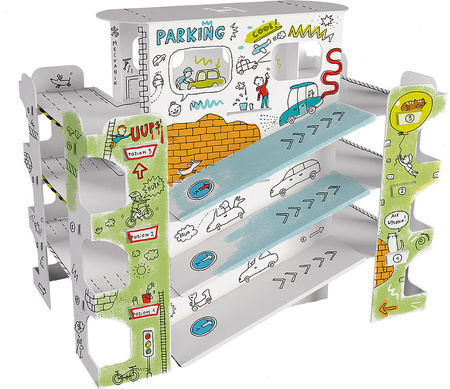 "Parking" przestrzenna kolorowanka XXL dla dzieci