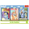 Puzzle - 3x50 - Rodzina Bluey - Trefl 34890