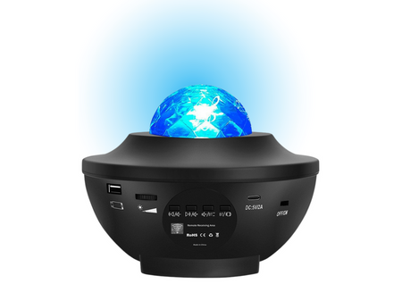 Projektor Gwiazd Lampka Nocna Led Głośnik Bluetooth Pilot