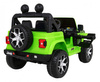 Jeep Wrangler Rubicon na akumulator dla dzieci Zielony + Pilot + Radio MP3 LED + Koła EVA