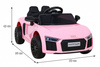 Audi R8 na akumulator dla dzieci Różowy + Pilot + EVA + Wolny Start + MP3 LED