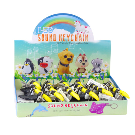 Brelok Do Kluczy Plecaka Tukan Latarka LED Dźwięki