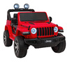 Jeep Wrangler Rubicon na akumulator dla dzieci Czerwony + Pilot + Radio MP3 LED + Koła EVA