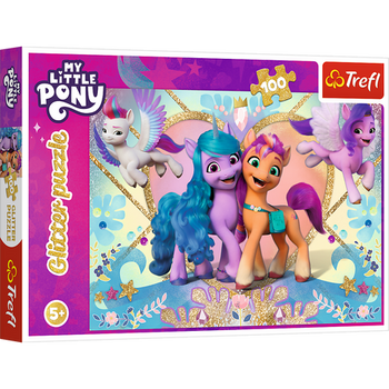 Puzzle - 100 Glitter - My Little Pony - Błyszczące kucyki - Trefl 14831