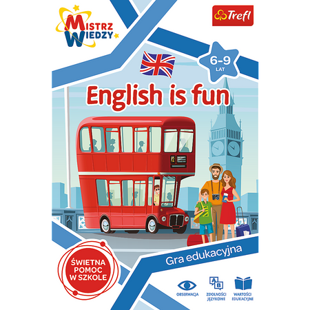 Gra dla dzieci English is Fun Mistrz Wiedzy Trefl 01954
