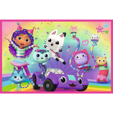 Puzzle - 2x24 - Zabawy z Gabby - Koci Domek Gabi - Trefl 34433