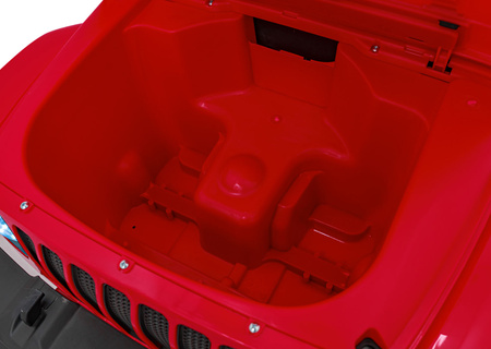 Jeep Wrangler Rubicon na akumulator dla dzieci Czerwony + Pilot + Radio MP3 LED + Koła EVA