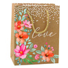 Torba Prezentowa Napis Love Kwiaty 23 x 18 x 10,5 cm