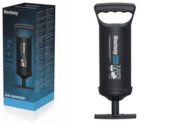 Pompka ręczna tłokowa BESTWAY 0,85l/cykl + 3 Końcówki + Elastyczny wąż