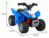 Quad Honda 250X TRX na akumulator Niebieski + Klakson + LED + Ekoskóra