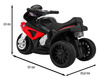 Motor BMW S1000 RR Mini na akumulator dla dzieci Czerwony + 3 koła + Dźwięki + LED