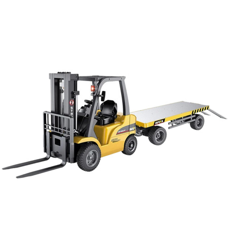 Wózek Widłowy Przyczepa Zdalnie Sterowany Pilot Pomarańczowy 1:10 R/C