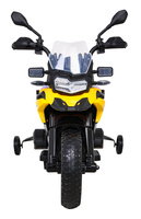 Motor BMW F850 GS na akumulator dla dzieci Żółty + Kółka pomocnicze + Audio LED + Wolny Start + EVA