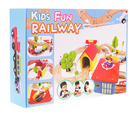 Mega Drewniana Kolejka 69el