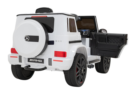 Mercedes AMG G63 dla dzieci Biały + Pilot