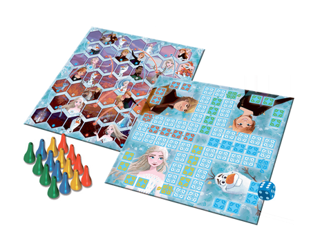 Gra dla dzieci 2w1 Chińczyk Węże i drabiny Kraina Lodu II Trefl 02068