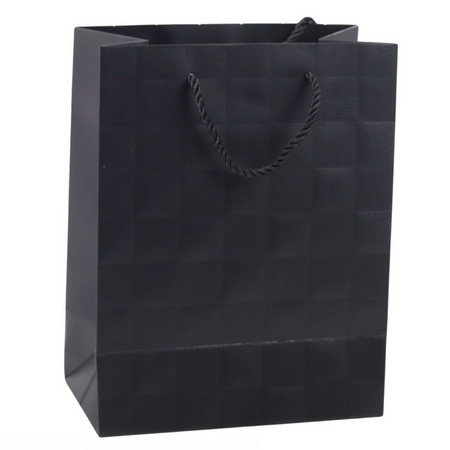 Torba Prezentowa Elegancka Tłoczone Kwadraty 23 x 18 x 10,5 cm