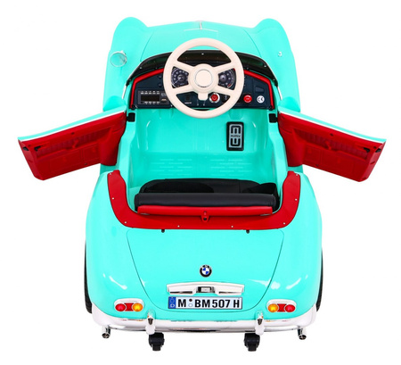 Autko BMW 507 Retro elektryczne dla dzieci Zielony