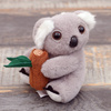 Pluszowy Brelok Koala z Gałęzią Szary Karabińczyk Złoty 12cm