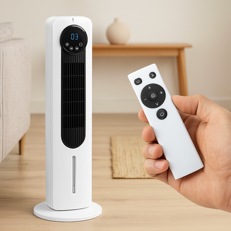 Wentylator Kolumnowy Wodny Podłogowy Jonizacja Oscylacja Wwyświetlac PILOT