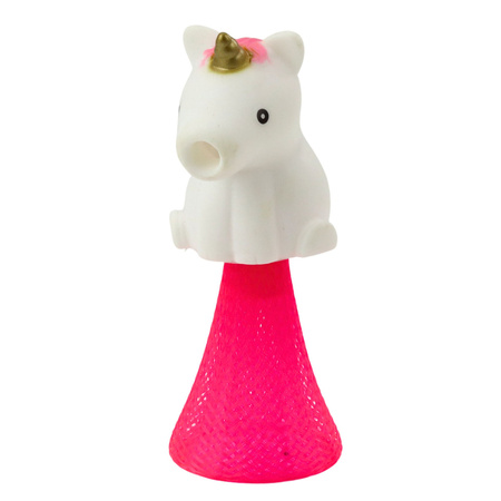 Skaczący Jednorożec Na Sprężynie Pop Up Biały Różowy 10cm Mix
