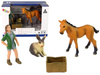 Zestaw Figurek Koń Jasny Zwierzęta.