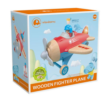 Drewniany Samolot Czerwony