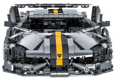 Zestaw Klocków Autko Sportowe Szare 1356el.