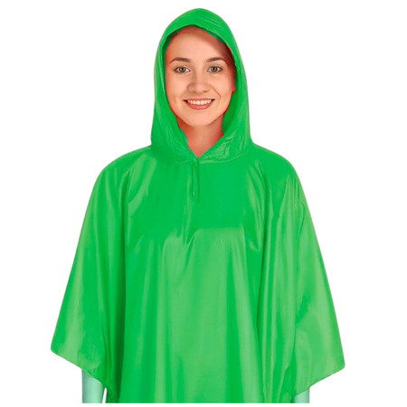 Płaszcz Peleryna Przeciwdeszczowa Wielokrotnego Użytku Zielona 132 x 203 cm