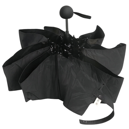 Parasolka Kieszonkowa Składana z Ochroną UV UPF 50+ Etui Czarna 90 cm