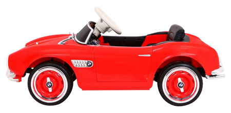 Autko BMW 507 Retro elektryczne dla dzieci Czerwony Roadster