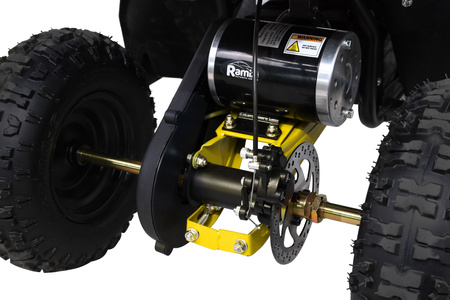 Quad HIPERFECT na akumulator Żółty 35km/h + Silnik 1000W + Koła pompowane + Regulacja siedzenia