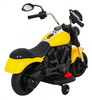 Motor Chopper V-Max na akumulator dla dzieci Żółty + Melodie Klakson + Światło + Kółka pomocnicze