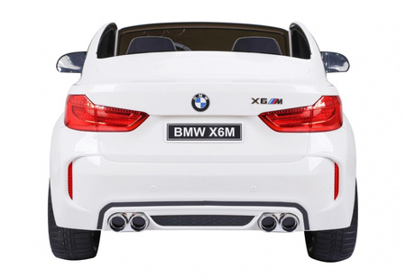 BMW X6M XXL dla 2 dzieci Biały SUV + Pilot + Ekoskóra