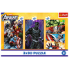 Puzzle - 3x80 - Dni pełne akcji - Disney Marvel The Avengers - Trefl 34883