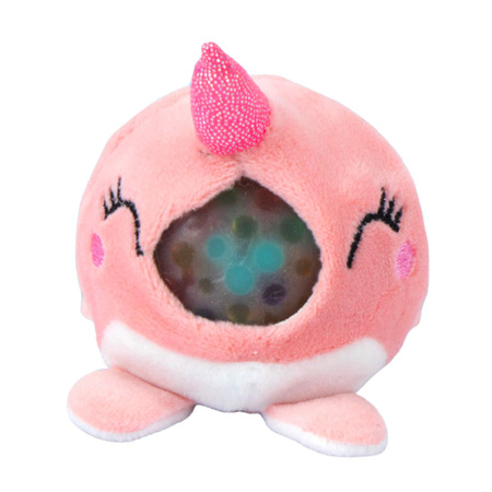 Pluszak Do Ściskania Ugniatania Gniotek z Kulkami Wodnymi Pingwin Morświn 6 cm