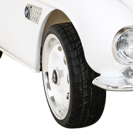 Autko BMW 507 Retro elektryczne dla dzieci Biały roadster