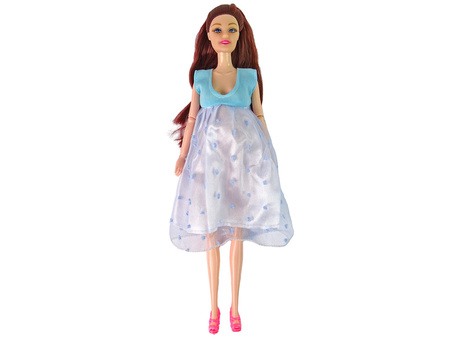 Lalka Dla Dzieci W Ciąży Niebieska Sukienka