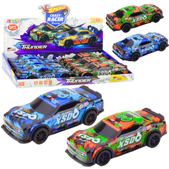 Samochód Wyścigowy XS06 Napęd Światła Dźwięki Pomarańczowy Niebieski