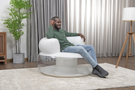 Dmuchany Fotel Biały 112 x 112 x 70 cm Bestway 75138