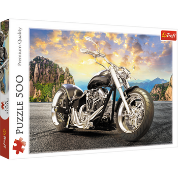 Puzzle - 500 - Czarny motocykl - Trefl 37384
