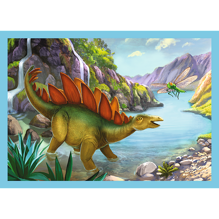 Puzzle - 4w1 (12, 15, 20, 24) - Wyjątkowe dinozaury - Trefl 34609