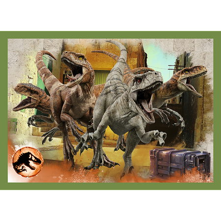 Puzzle - 4w1 (12, 15, 20, 24) - Groźne dinozaury - Universal Jurassic World - Trefl 34607