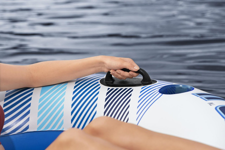 Dmuchany Materac do pływania dla 2 osób BESTWAY 240x122x50cm + Oparcia + Schowki