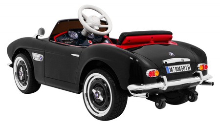 Autko BMW 507 Retro elektryczne dla dzieci Czarny Roadster