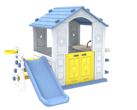 Dom Z Zjeżdżalnią i Zlewem Niebieski Dach