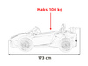 Auto Lamborghini Aventador SV na akumulator dla 2 dzieci Szary + Pilot 2,4 GHz + Pianka EVA + Audio LED